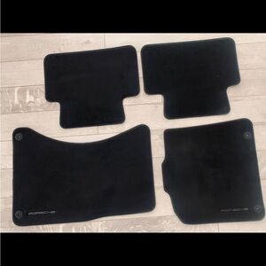 Porsche Design Black Carpet Floor Mats Set Preloved for 2016-2021